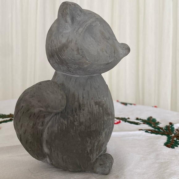 Fox grey cement small heavy statue! Sculpture! - Picture 3 of 13